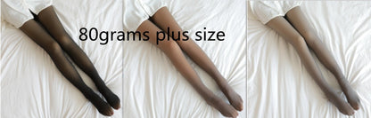 Winter Warm Fleece Pantyhose Women Fleece Lined Pantyhose Thermal Winter Tights