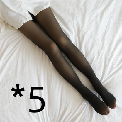 Winter Warm Fleece Pantyhose Women Fleece Lined Pantyhose Thermal Winter Tights