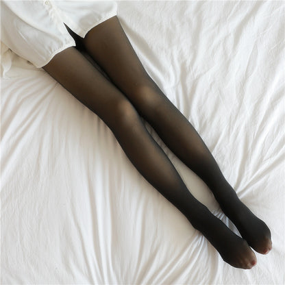 Winter Warm Fleece Pantyhose Women Fleece Lined Pantyhose Thermal Winter Tights