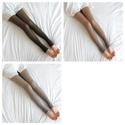 Winter Warm Fleece Pantyhose Women Fleece Lined Pantyhose Thermal Winter Tights