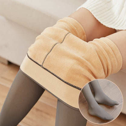 Winter Warm Fleece Pantyhose Women Fleece Lined Pantyhose Thermal Winter Tights